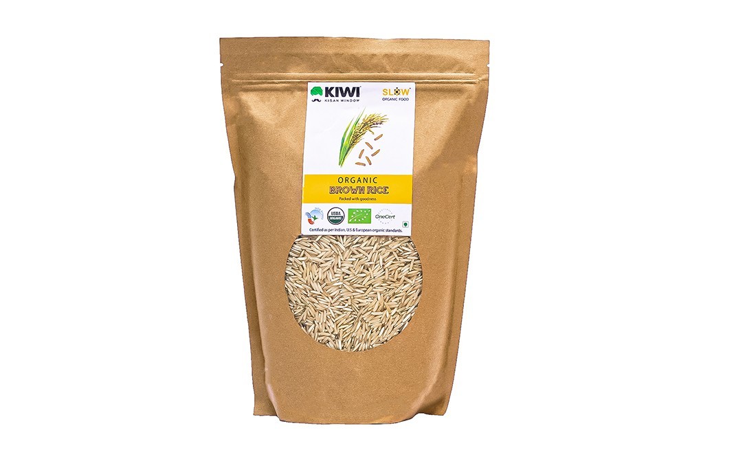 Kiwi Kisan Window Organic Brown Rice    Pack  1 kilogram